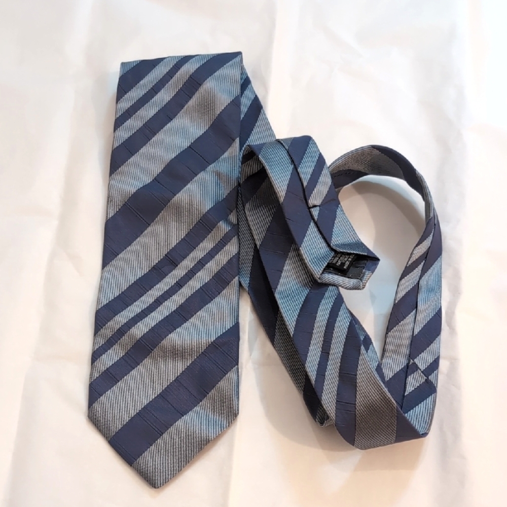 Gianfranco Ferre Striped Blue Silk Tie